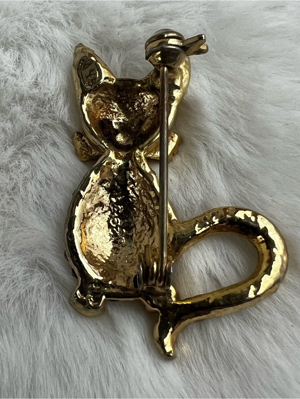 Vintage Sphinx Rhinestone Brooch - Picture 6 of 9